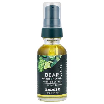 Badger,胡须护理油香草和弗手柑