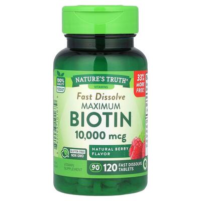 Nature's Truth,Maximum Biotin，天然浆果味，10,000 微克，120