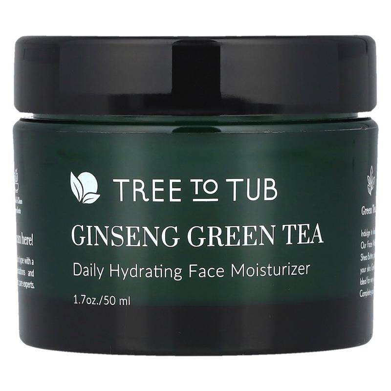 Tree to Tub,人参绿茶，日常补水面霜，1.7 盎司（50 毫升）