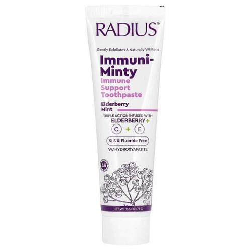 RADIUS,Immuni-Minty，牙膏，接骨木果薄荷味，2.5 盎司（71 克）