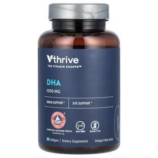 Vthrive,DHA 1000 毫克，60 粒软胶囊