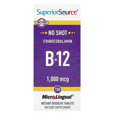 Superior Source,氰钴胺 B12，1000 微克，100 片 Microlingual®