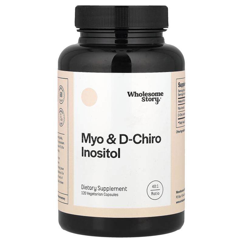 Wholesome Story,Myo-肌醇和 D-手性肌醇，120 粒素食胶囊