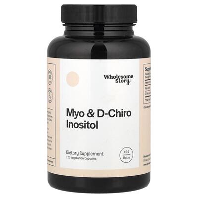 Wholesome Story,Myo-肌醇和 D-手性肌醇，120 粒素食胶囊