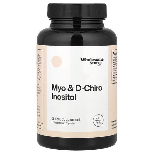 Wholesome Story,Myo-肌醇和 D-手性肌醇，120 粒素食胶囊