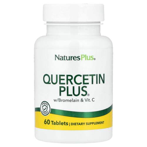 NaturesPlus,含菠萝蛋白酶和维生素 C 的 Quercetin Plus®，60 片