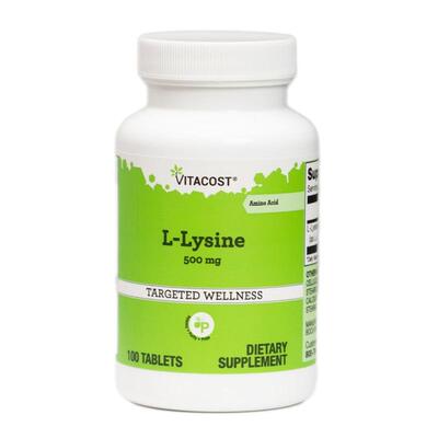 Vitacost,L-Lysine, 500 mg, 100 Tablets