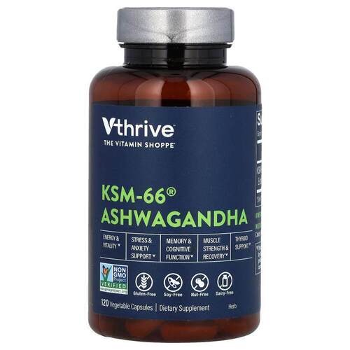 Vthrive,KSM-66 南非醉茄，300 毫克，120 粒素食胶囊