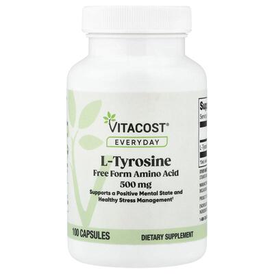Vitacost,Everyday, L-Tyrosine, 500 mg, 100 Capsules