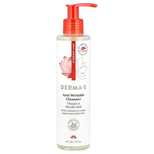 DERMA E,抗皱纹清洁乳，6 液量盎司（175 毫升）