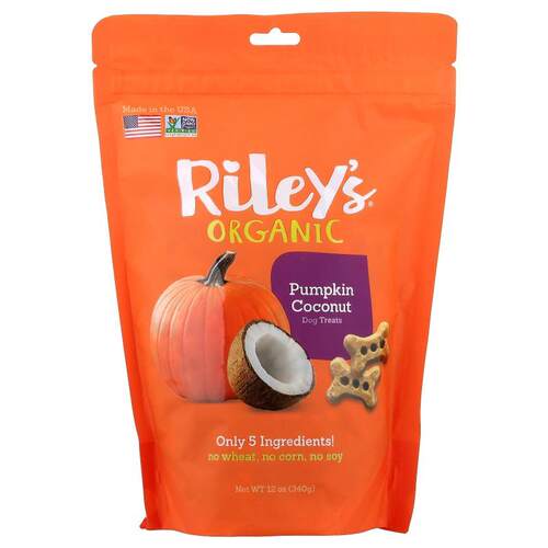 Riley’s Organics,Dog Treats, Pumpkin Coconut, 12 oz (340 g)