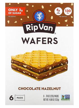 Rip Van Wafels,巧克力榛子，6 包，每包 0.78 盎司（22 克）