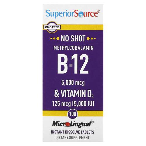 Superior Source,甲钴胺 B-12 和维生素 D3，100 片 Microlingual