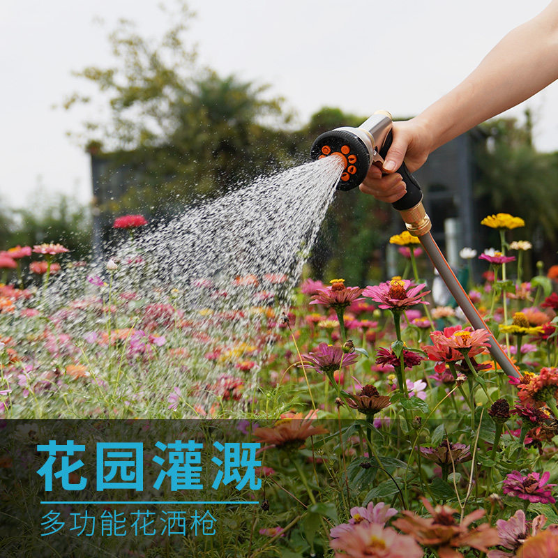 浇水浇花洗车水枪神器喷头花园水管软管套装家用园艺多功能收纳架