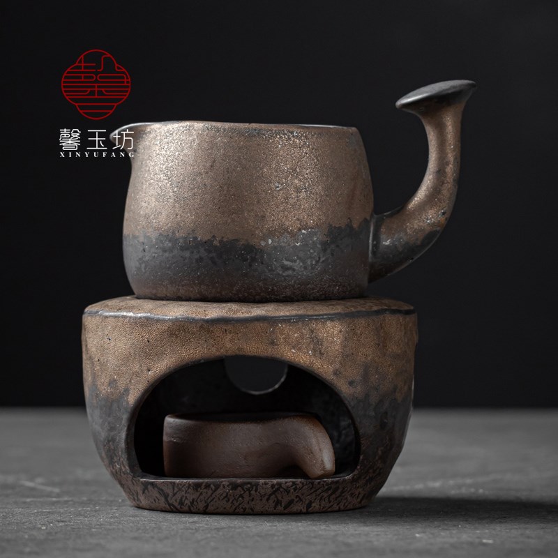 馨玉坊复古温茶炉蜡烛煮茶炉加热炉温茶器茶炉烛台煮茶暖茶炉子