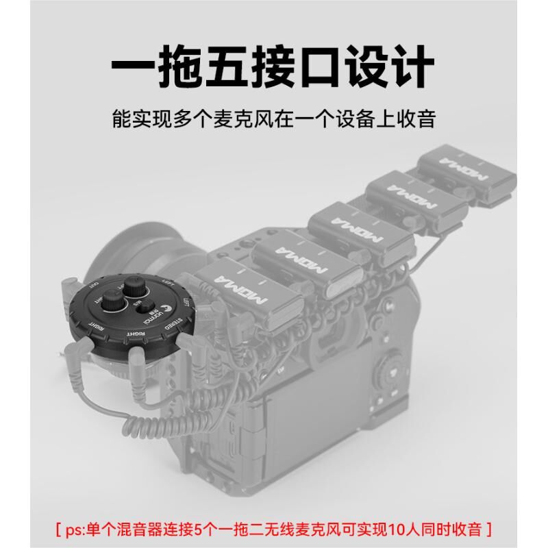 三四五六七八九十个人同时收音直播拍摄手机相机无线领夹式麦克风