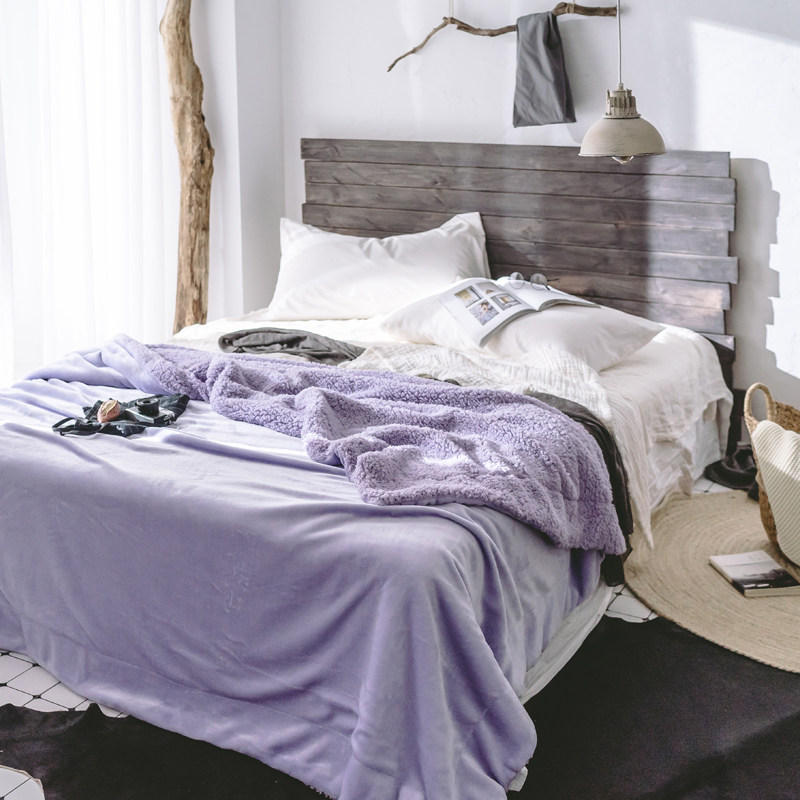 双层加厚保暖羊羔绒毛毯秋冬法莱绒单双人沙发毯双面学生盖毯冬季