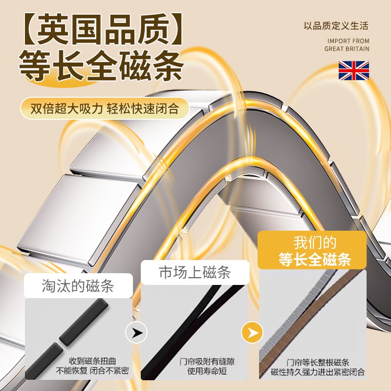 2025年新款高档防蚊门帘纱窗网自装磁吸纱门隔断窗家用磁性帘纱帘