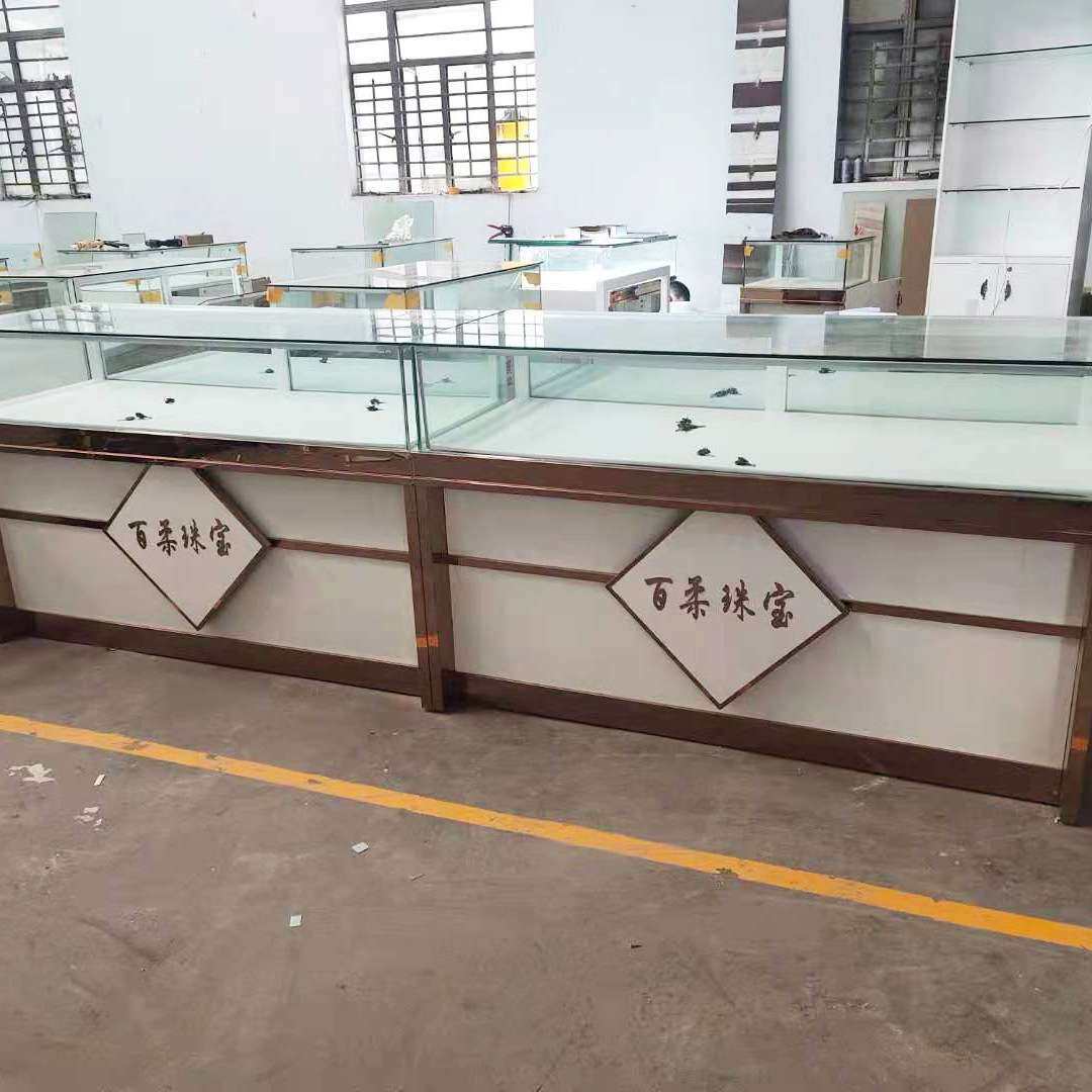 新款珠宝柜台商场展示柜 饰品柜台 黄金玉器首饰翡翠蜜蜡展示柜