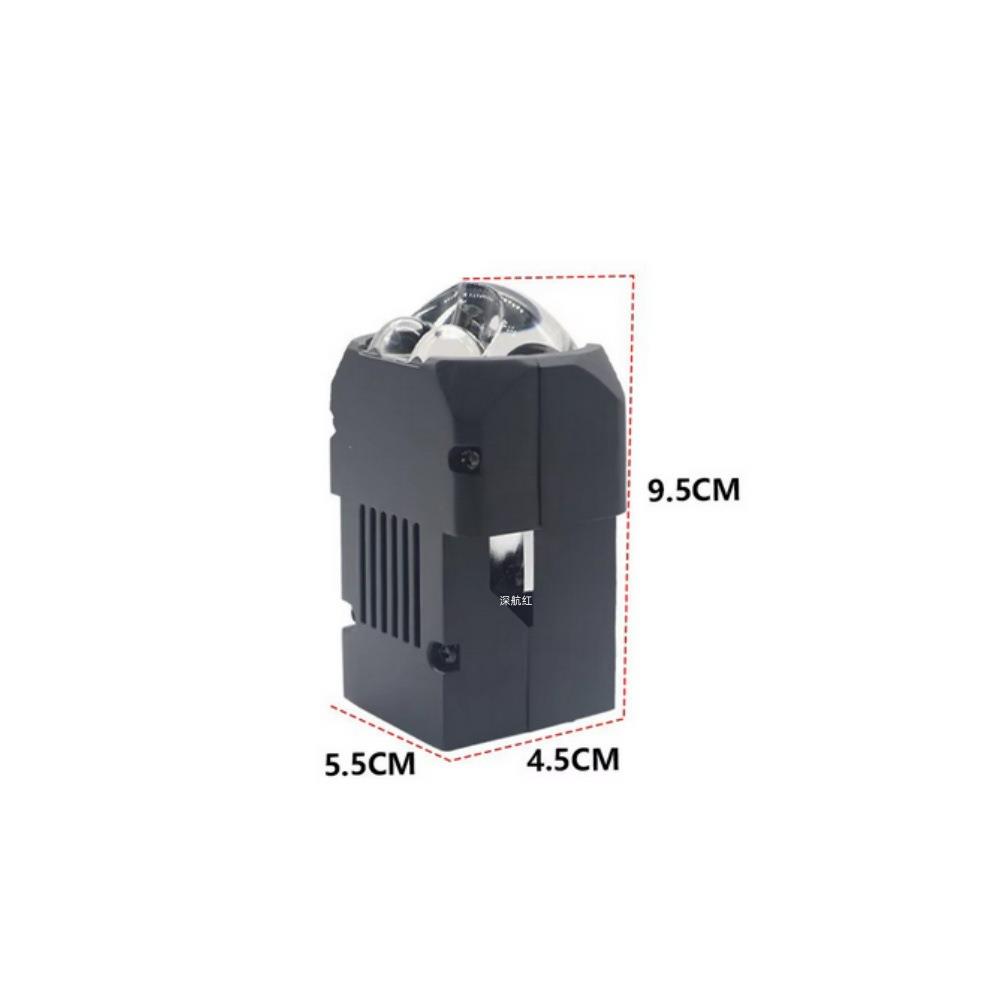 新品智能双直射1.5寸矩阵透镜大功率LED大灯近白远白加圆柱黄超光