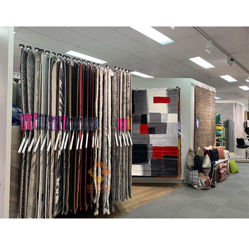 地毯展示架金属翻页毛毯地垫支架窗帘展具可移动货架落地式立式
