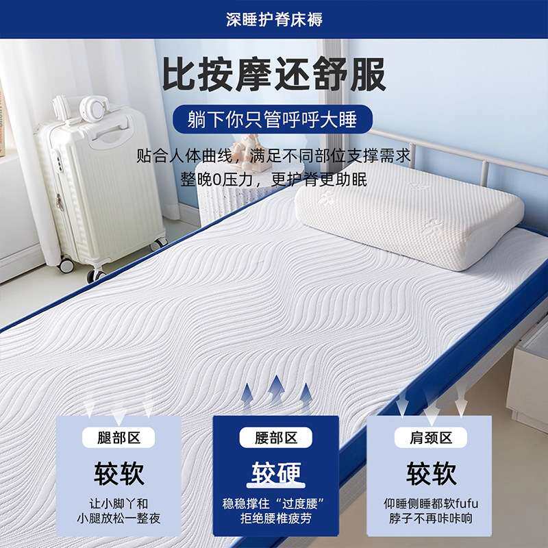 乳胶床垫遮盖物软垫家用学生宿舍单人专用床褥榻米海绵垫90x190cm