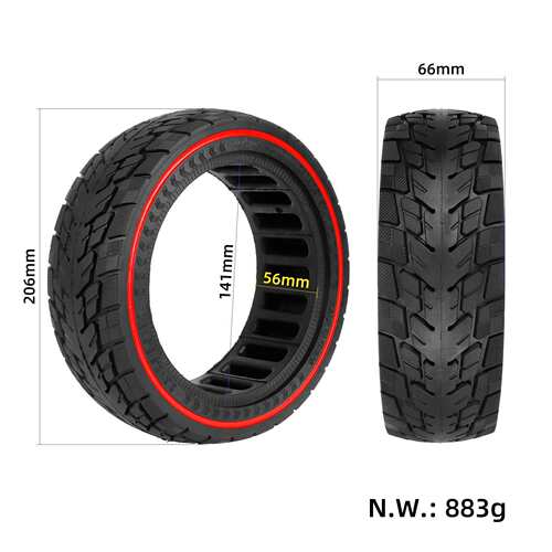 Ulip8.5*2.5红线越野实心胎电动滑板车8X2.5加厚耐磨备胎替换配件
