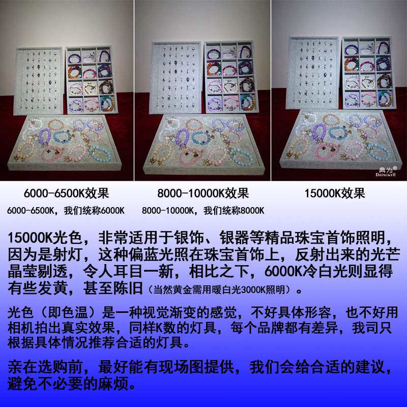 LED偏蓝光射灯银饰银器店8000K10000K15000K珠宝店蓝光射灯夹子灯