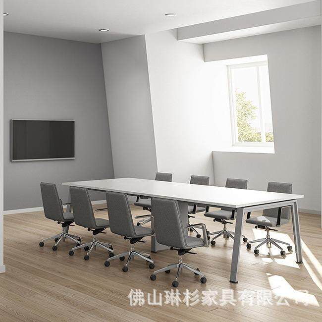 DOIT会议台杜特板式会议桌子钢木结构会议台带上线脚八字脚会议台