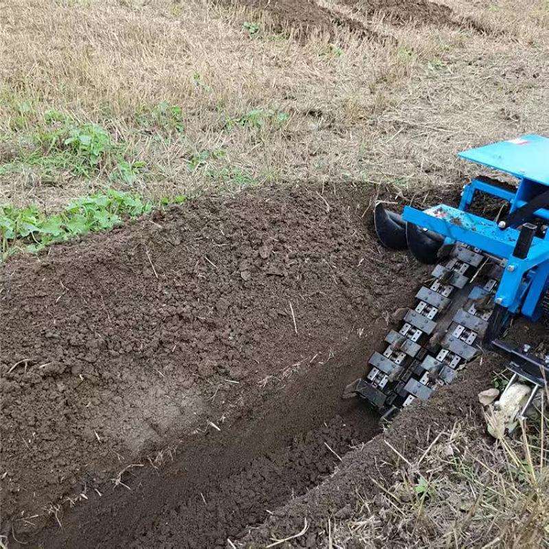 厂家供应小型手扶式链条开沟机工程管道开槽机柴油手扶式挖槽机
