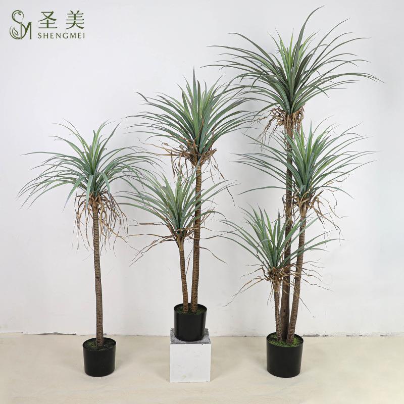 仿真绿植盆栽狭叶龙血树夹叶龙舌兰丝兰树马尾铁针葵铁树橱窗装饰