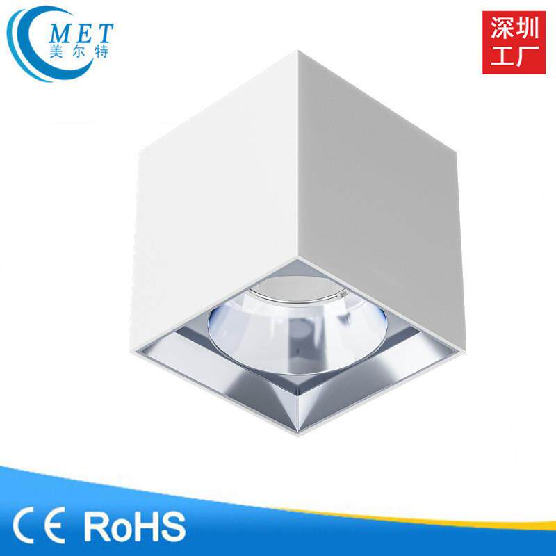 厂家直销 新款方形COB明装筒灯射灯 12W20W防眩光吸顶射灯方形