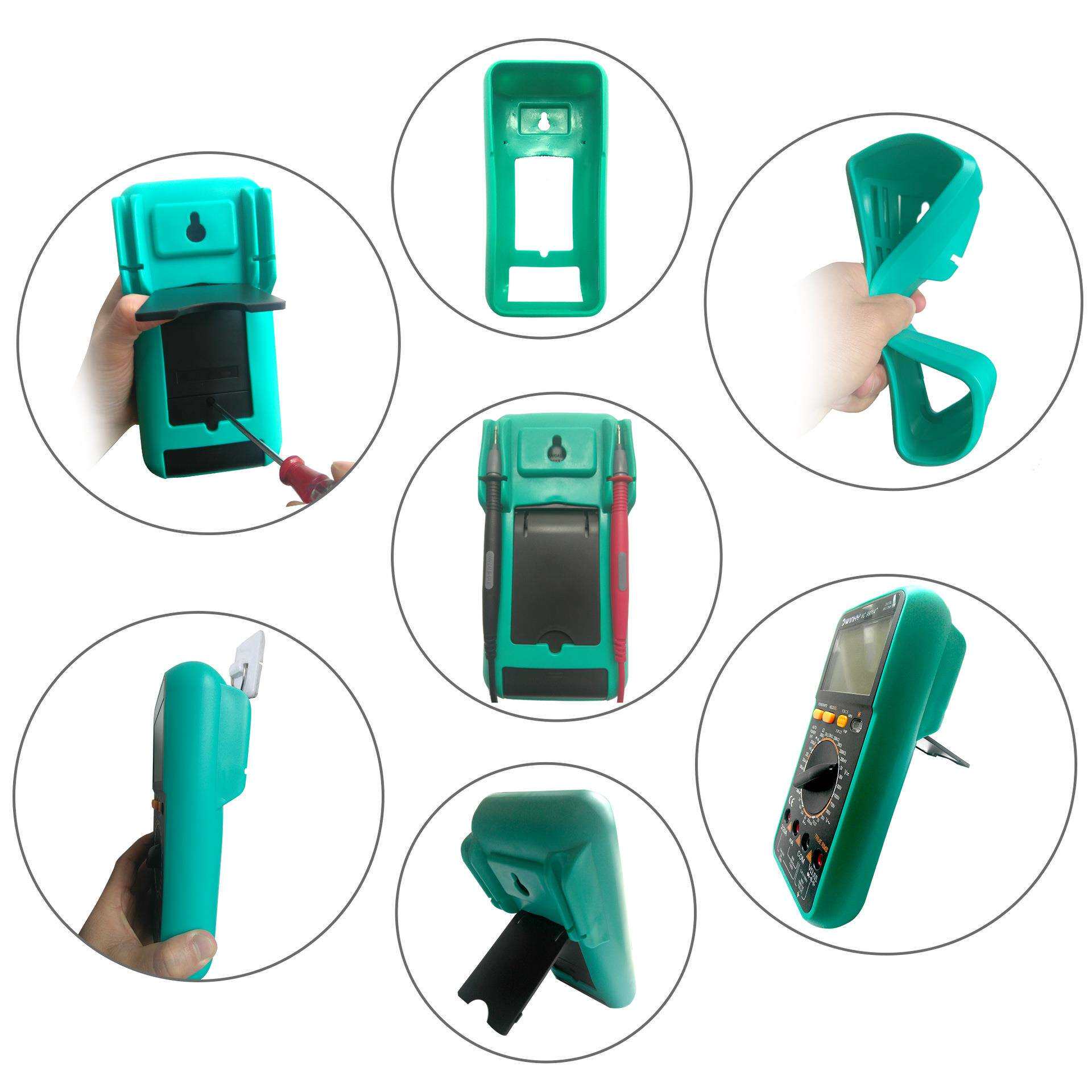 9801A测量工具电工仪器仪表数字万用表真有效值火线判断声光报警