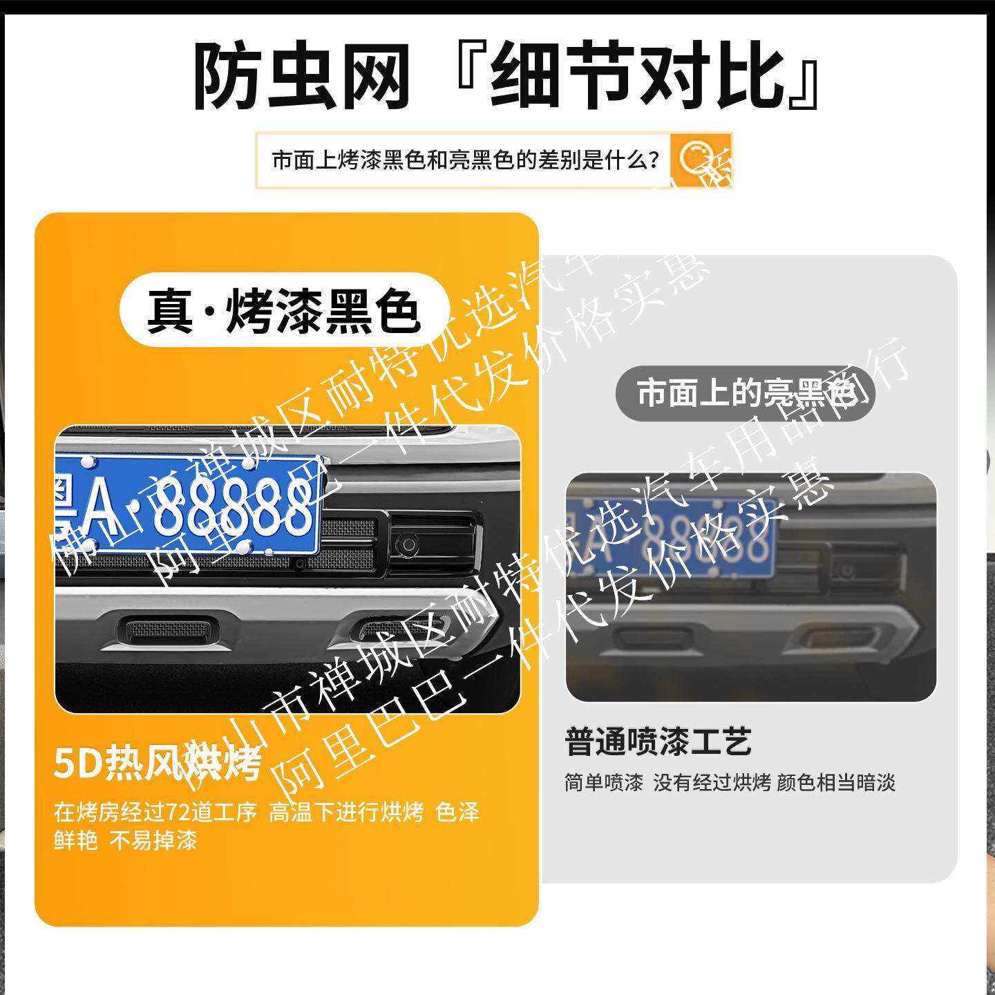 适用长城哈弗大狗一体焊接汽车防虫网前脸中网专用改装装饰条配件