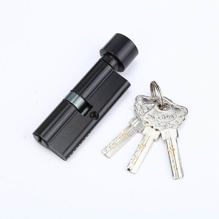 活烤分体双卧室吸配套合金门锁锁套锁室内门把手漆黑铝合金欧式把