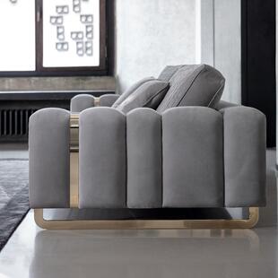 后现代风格 sofa 高端轻奢风布艺沙发大户型客厅沙发组合Charisma