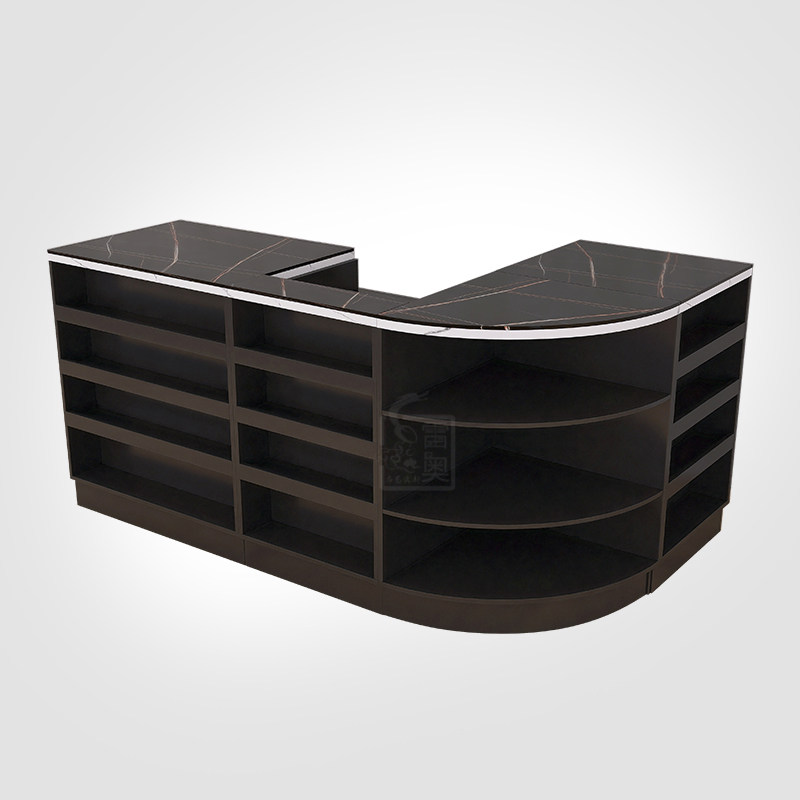 超市收银台吧台组合简约小型网红零食店铺转角商用便利店收银柜台