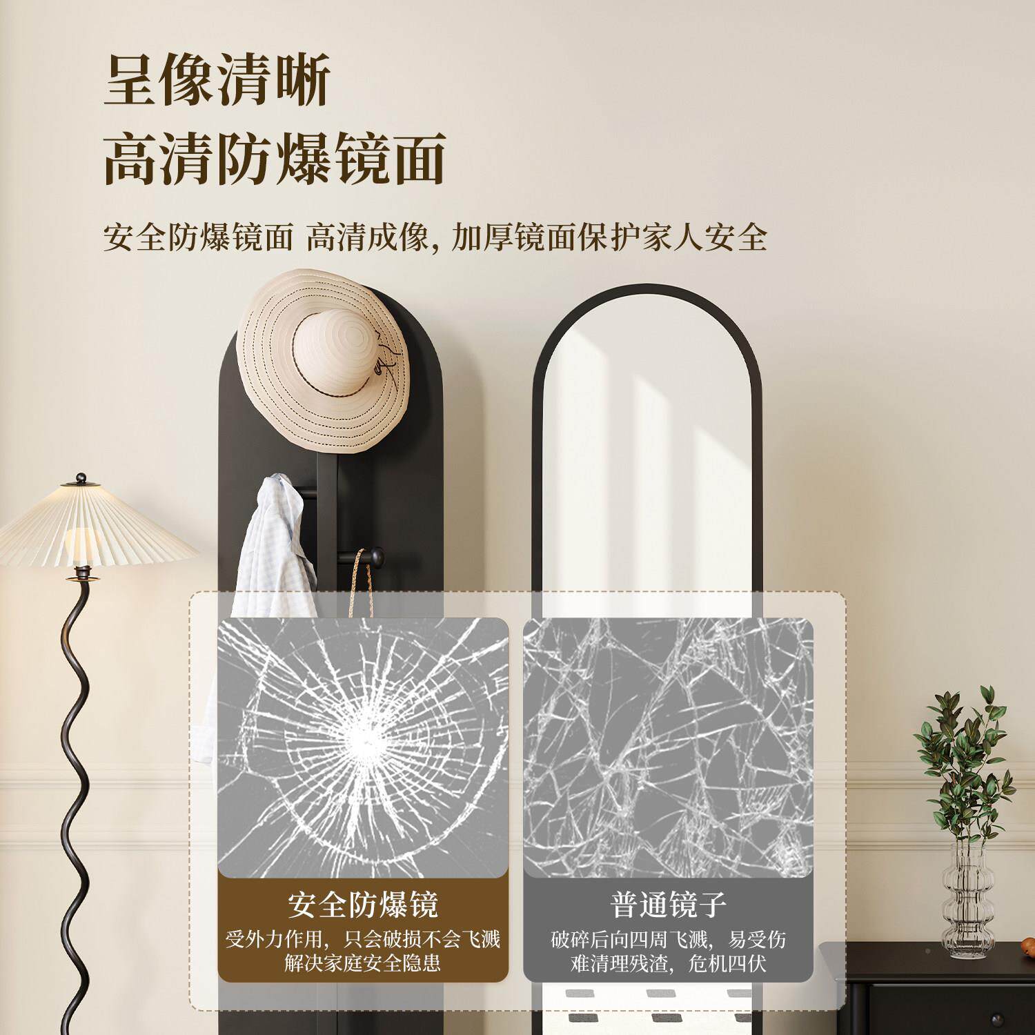 旋转全身全身落地镜镜用卧室挂全衣帽架镜子家一体身L12.25旋镜可