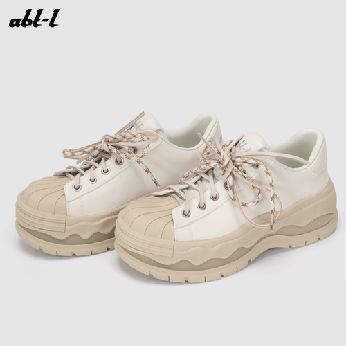 ABT-L复古贝壳头厚底增高板鞋女