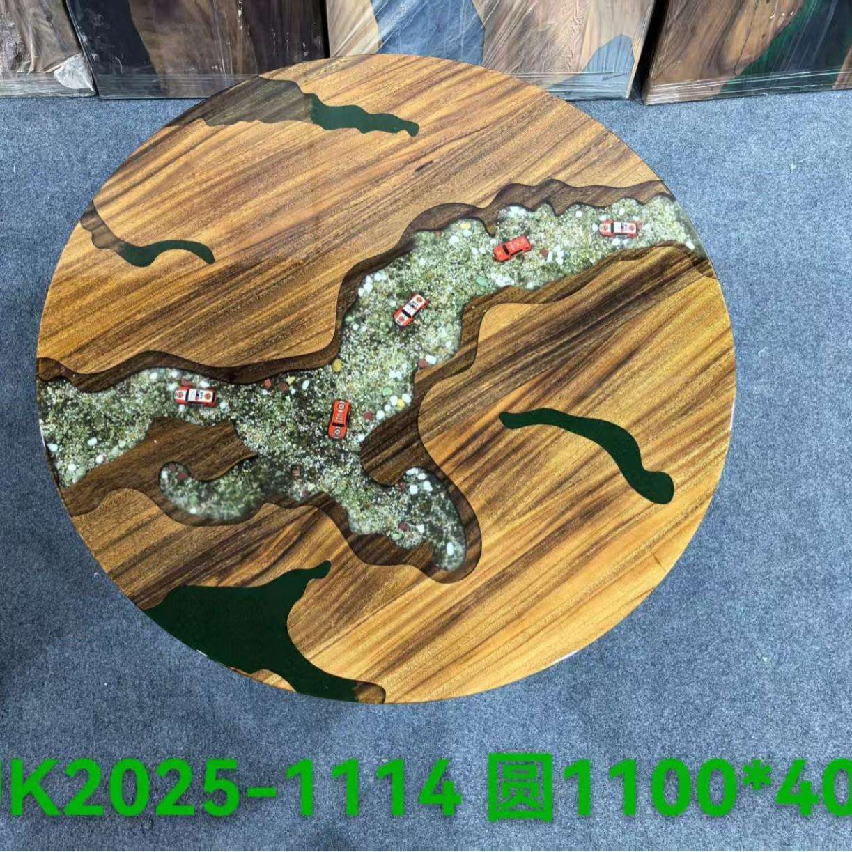创意茶几办公接待沙发边茶几圆形客厅树脂茶台轻奢小户型沙发圆桌
