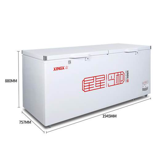XINGX/星星 BD/BC-718G冰柜商用大容量卧式冷藏冷冻超大型冷柜