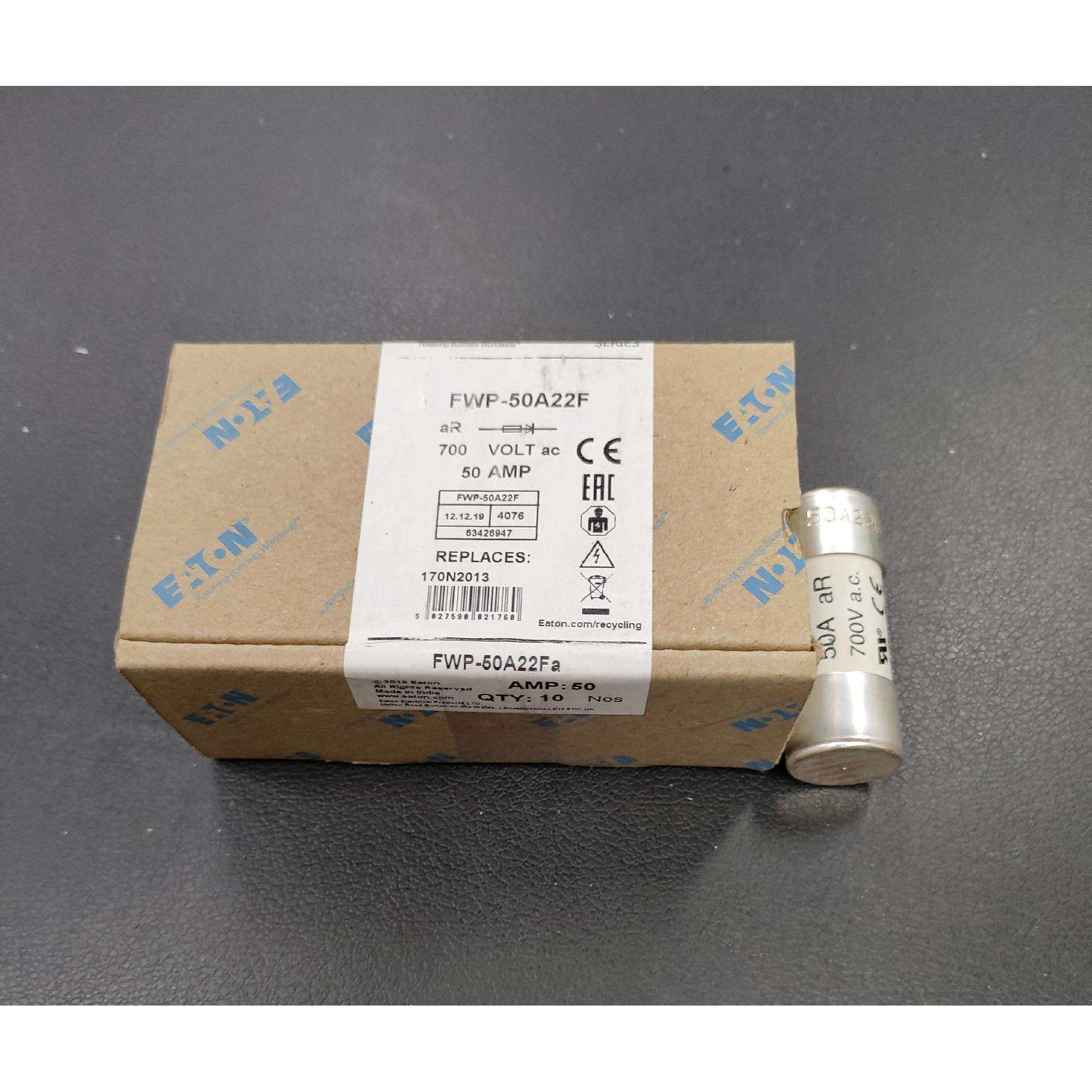 FWP-50A22F陶瓷管保险丝 700V 50A 22x58 巴斯曼BUSSMANN熔断