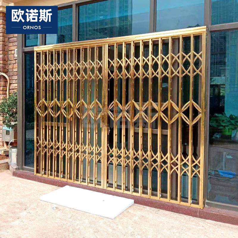 不锈钢拉闸门阳台防盗门窗伸缩推拉式商铺仓库门拉闸厂家直供