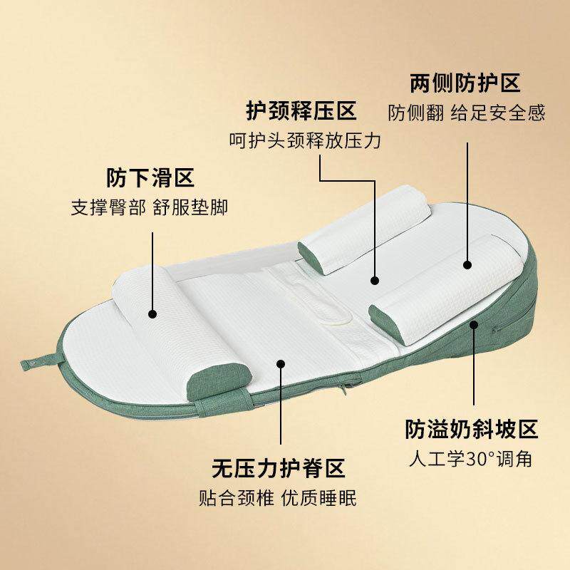 Besurecare防吐奶斜坡垫婴儿喂奶神器新生安抚枕防溢奶床中床