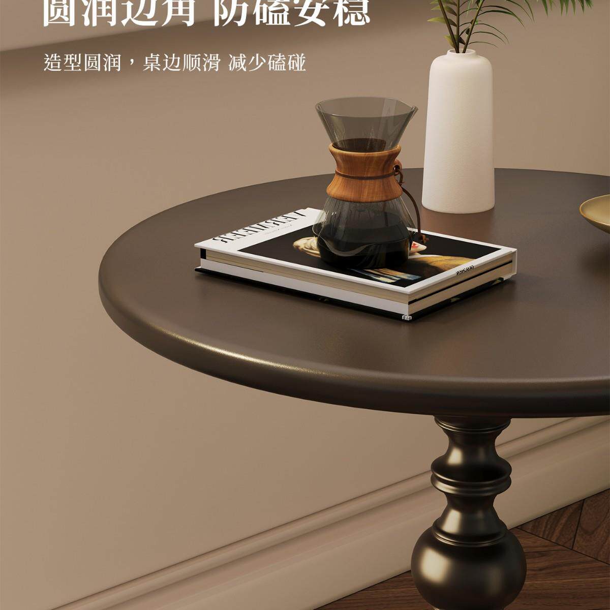 轻奢沙发边几客厅家用小茶几复古边桌置物架铁艺床头柜阳台圆桌子