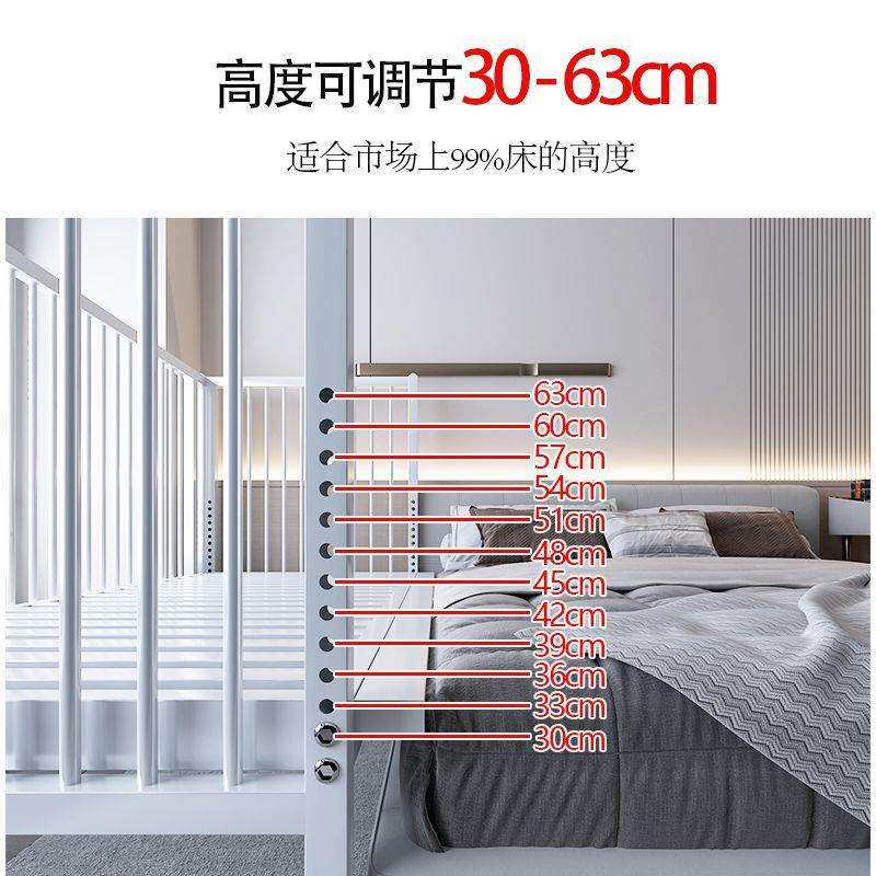 儿童床铁艺拼接床加宽床边铁架婴儿床加高护栏围栏调节高度铁艺床