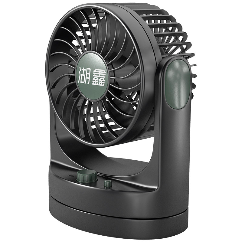 湖鑫新款车载风扇大风力24V12V大货车小车通用车用静音自动摇头扇