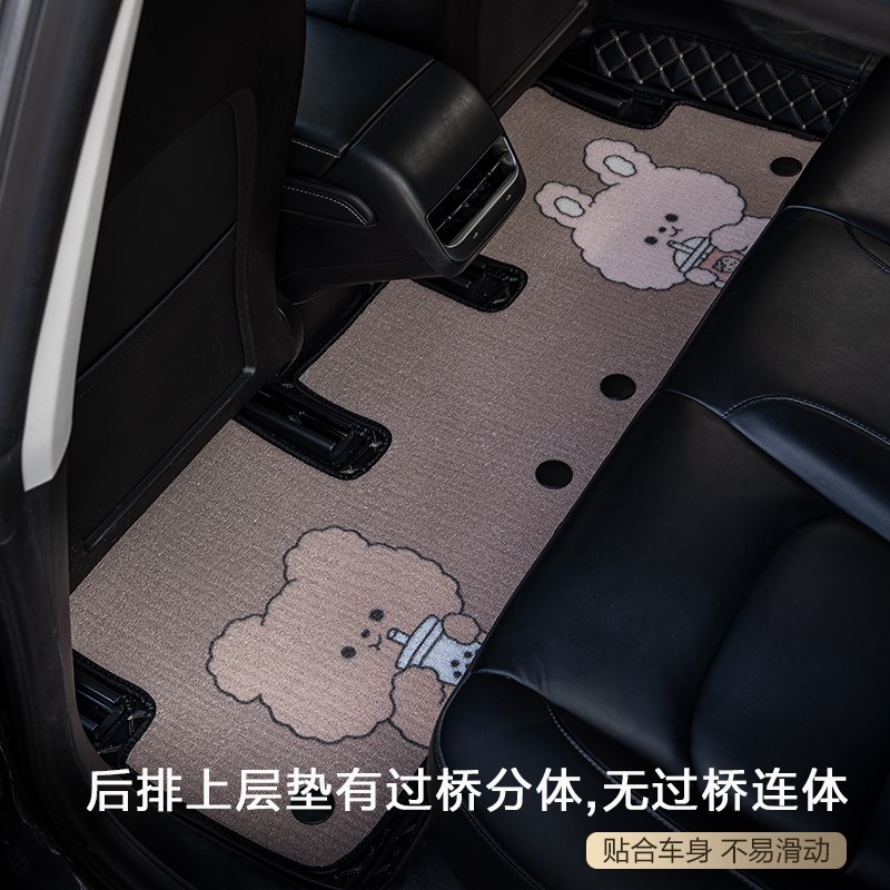 极氪7x脚垫全包围001上层地毯007专用009汽车用品车上卡通可爱