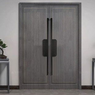 钛黑拉手祥云拉手豪华玻璃门拉手木门拉手中式现代大门拉手门把手