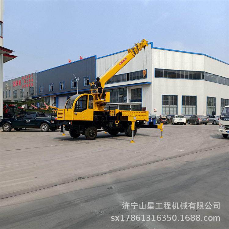 改装豪华版四不像随车吊运输车8吨建筑工地搬运吊车四驱吊运一体